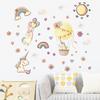 Unicorn Hot Air Balloon Self-adhesive Wall Sticker for Kindergarten Children's Room Decoration Wall Sticker