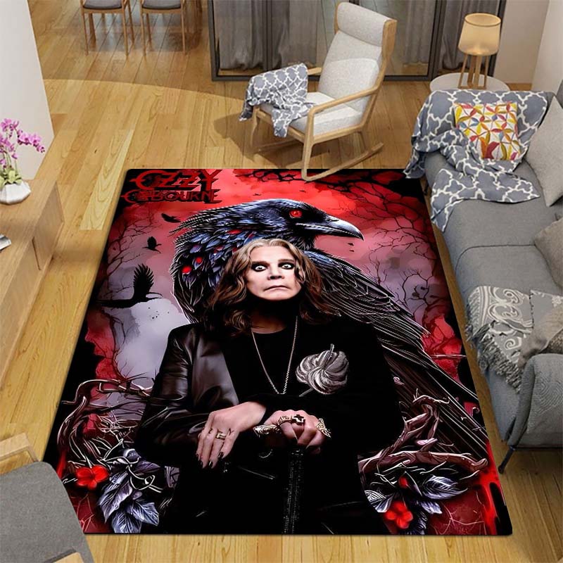 Ozzy osbourne retro printed carpet non-slip carpet yoga cushion area carpets outdoor carpets photography channel Birthday Gift