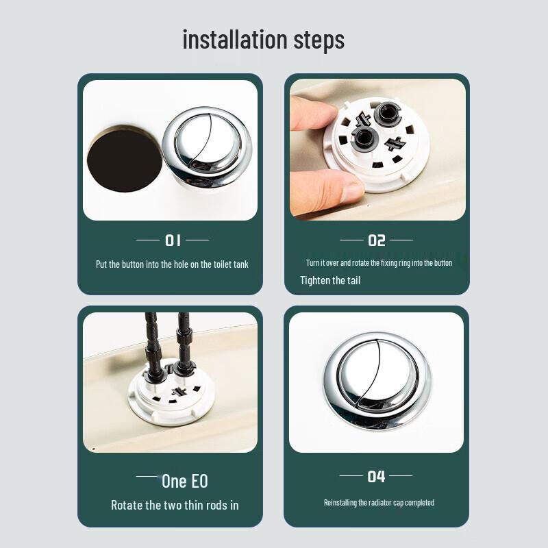 Bo Yi Duo Large Round ABS Toilet Flush Button