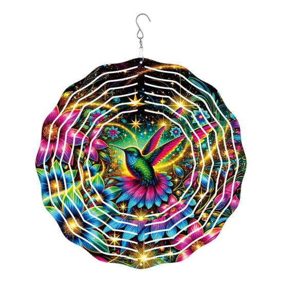 Dragonfly Wind Spinner Bird Kinetic Spinner Hanging Animated Wind Spinner with 3D Animation Effect for Outdoor Yard Garden Decoration