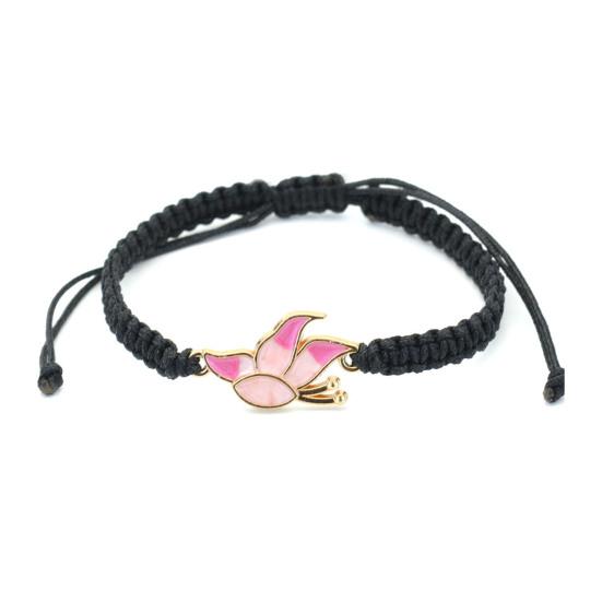 Bow Braided String Bracelet Adjustable String Rope Bracelet Handmade Friendship Gift Butterfly Cheerleader Wristlet for Friends Cheer Dance Team