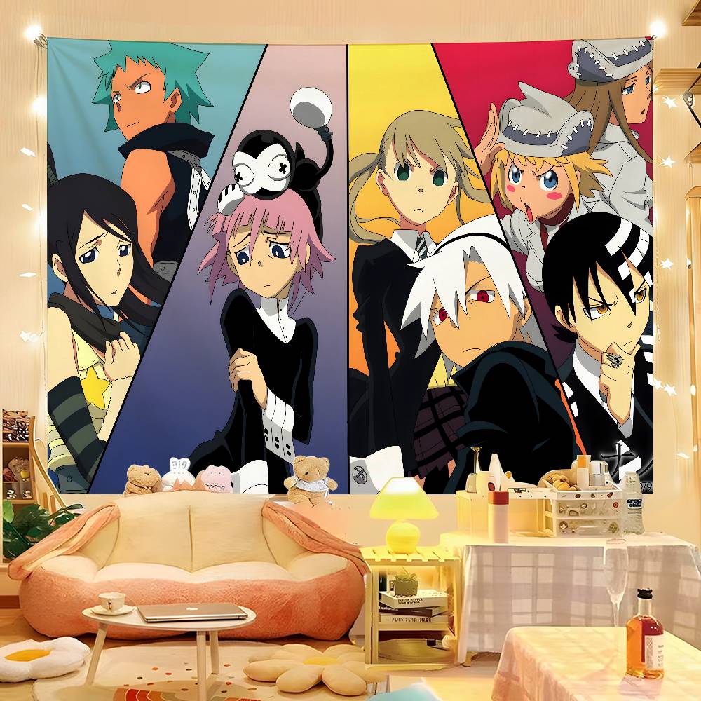 

1pc SSoul EEater Anime Colorful Hippie Psychedelic Bedroom Dorm Decor Aesthetic 74x94cm(29x37in)