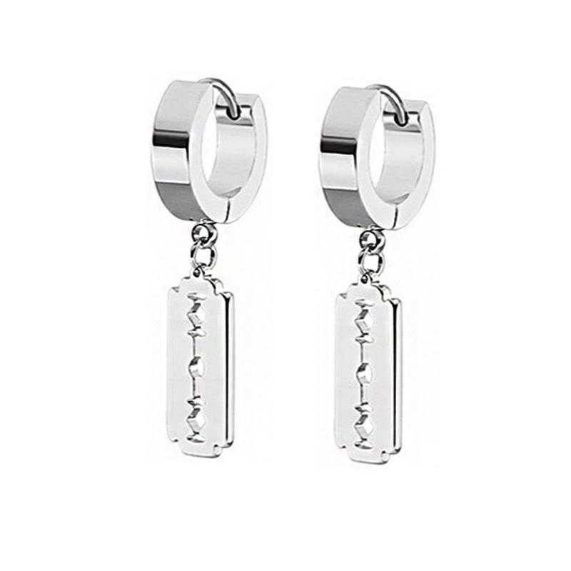 Nouveau Design Boucles d'Oreilles Pendantes Acryliques La Lame pour Hommes Femmes Punk Acrylique Rock Boucles d'Oreilles Lame de Rasoir Accessoires de Bijoux Mode