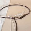Long Length Waist Rope Belt Solid Color Body Chain Belt Rope Thin Belt  Dress Clothing Accessories