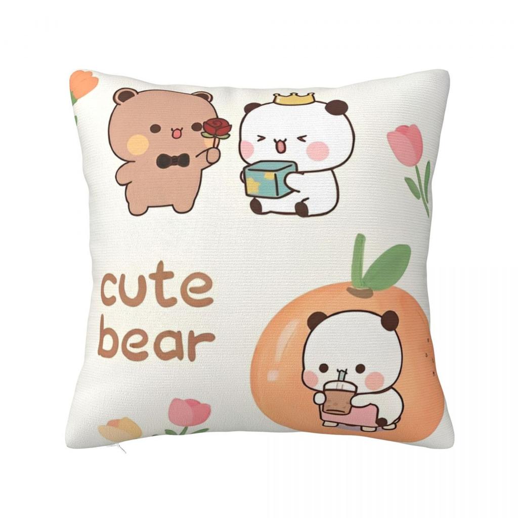 Kawaii Cute BuBu Panda Dudu Pillowcase Doublesided Printing Cushion Cover Decorative Pillow Case Cover Home Zipper Xcm