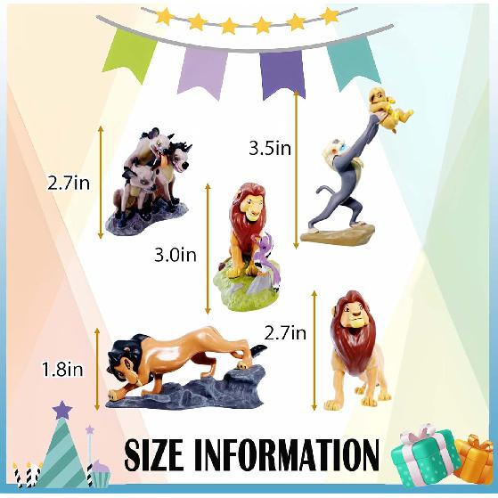 Animal Figurine Commemorative Set, Spotted Hyena&Warthog Toys, Christmas Party Cake Animal Decoration PVC Model(4.0 inch/9 Piece)