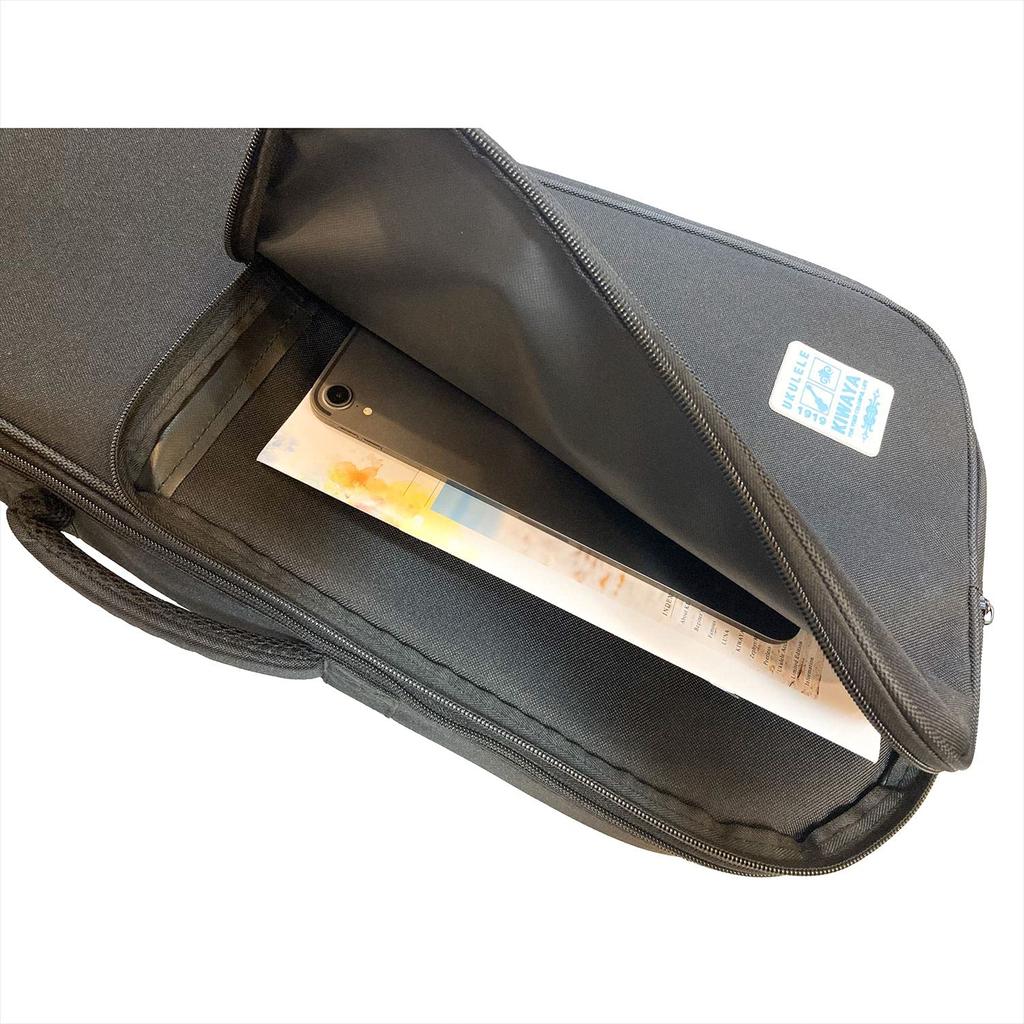 KIWAYA KLC-TenBK Tenor Size Ukulele Light Case (Durable and Lightweight with Retractable Shoulder Strap) Black