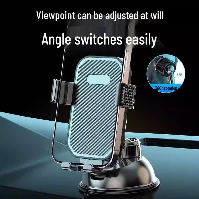 Universal Gravity Car Phone Holder with Suction Cup for Windshield, Dashboard, and Center Console.