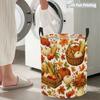 Collapsible Laundry Basket Large Round Waterproof Fabric Hamper Dirty Clothes Storage Bin Toy Organizer with Handles