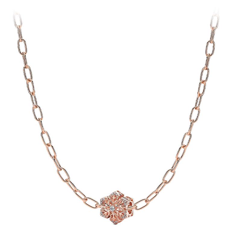 

Pandora Fashion Versatile Luxury 925 Silver Necklace Women necklace Rose-Gold ZT26012843A Box