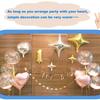 Lot de 20 Ballons Étoile à Quatre Branches Argentés, Ballons Métallisés de Fête, 4 Ballons Étoile à Quatre Branches Argentés et 16 Ballons Rond Argentés 10 pouces