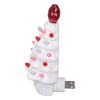 Xmas Tree Night Light Ceramic LED Plug Into Wall Decorative Lamp for Home Kids Room Bedroom Hallway 