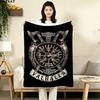 1PC Raven Patterned Flannel Blanket Suitable For All Seasons For Home Decor Warmth And Comfort Gifts Holiday Present