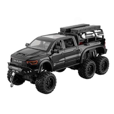 New 1/24 Mammoth 1000 TRX Picku Alloy Car Model Sound and Light Pull Back Children's Toy Collectibles Birthday Gift