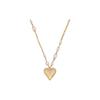 Chanel 23K Heart Classic Double C Pearl Necklace Women Necklace Gold ABC235-B14766-NS752