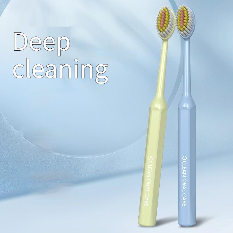 5/10 Stück Macaron-Farbe Römische Säule Griff Rutschfest Bergförmiger Borstenbürstenkopf Manuelle Zahnbürste Bestes Geschenk für Weihnachten, Halloween,