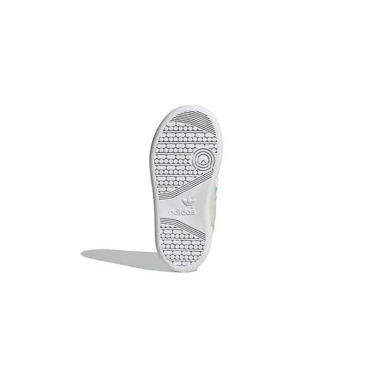 Adidas Originals Continental 80 Fashion Comfortable Non-Slip Durable Low-Top Walking Shoes Baby Shoes White Beige Green GY8140
