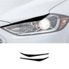 2Pcs Glossy Piano Black Front Headlight Lamp Eyelid Covers For Hyundai Elantra