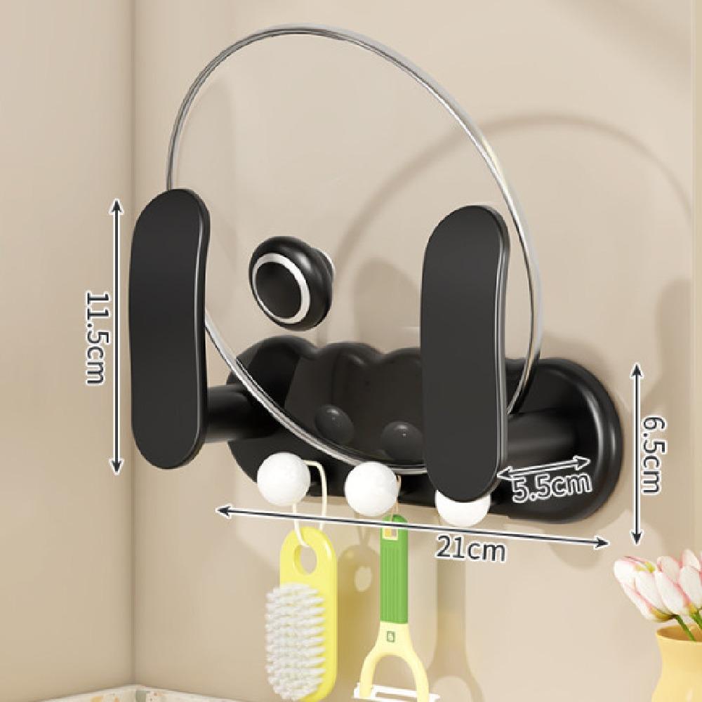 Rotatable Pot Lid Storage Rack Save Space Cabinet Pot Lid Organizer  Kitchen