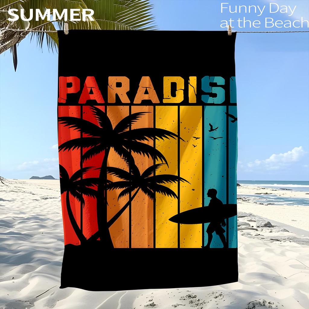 Quick-Drying Ultra-Fine Fiber Sports & Beach Towel - Absorbent, Digitally Printed for Adults