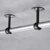 2pcs Flange Rod Holders Wardrobe Hanger Pipe Bracket for Clothes Pole Curtain Rods Ceiling Fixed Support Clamps 16/19/22mm