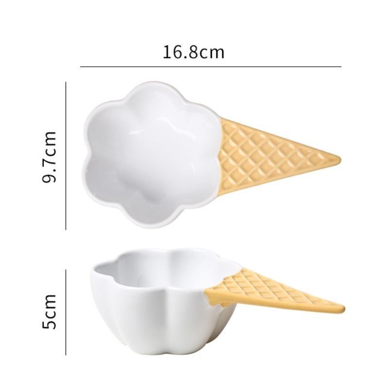 Factory Direct Lelyi And Cute Ice Shaped Ceramic Bowl High Aesthetic Value Ice Bowl 16.8*9.7*5cm белый