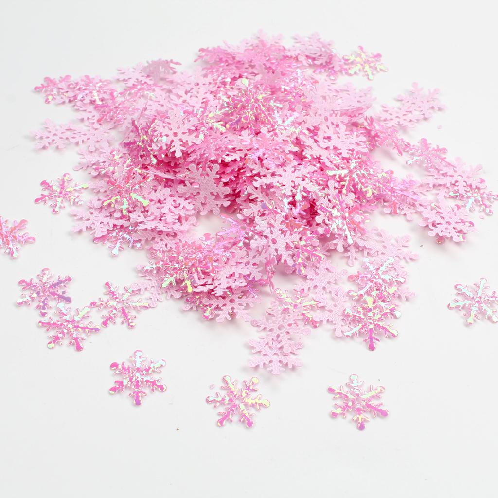 300pcs Christmas Snowflakes Confetti Artificial Snow Xmas Tree Ornaments Decorations for Home Winter Party Wedding Decoration