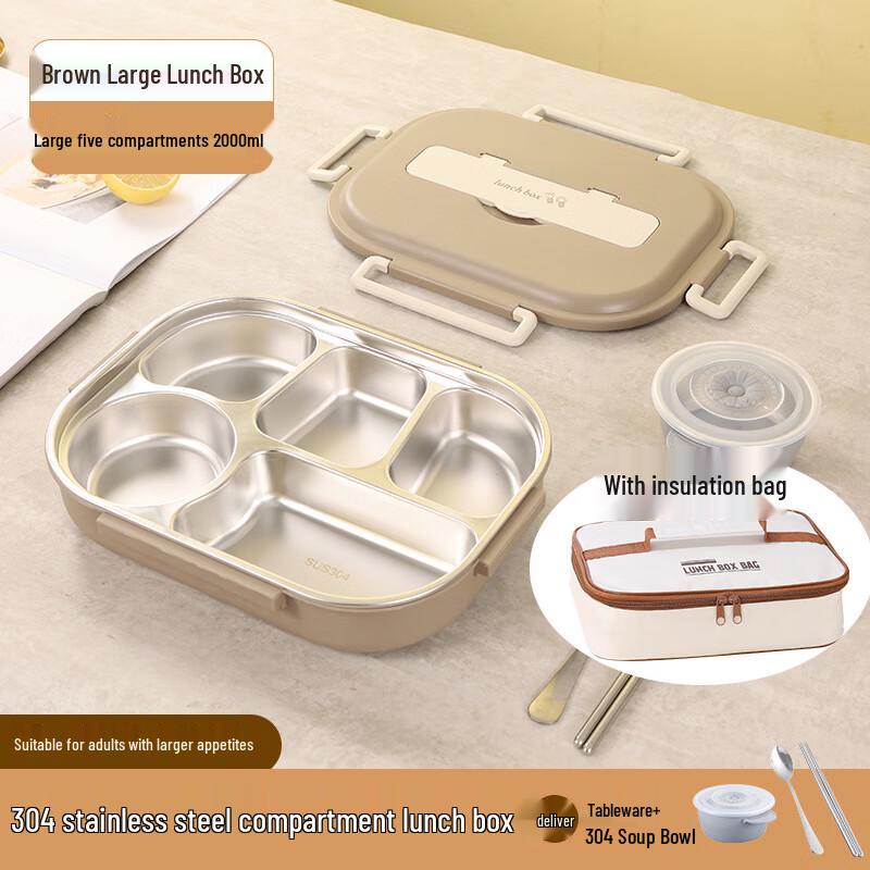 ZISIZ 304 Stainless Steel Insulated Lunch Box