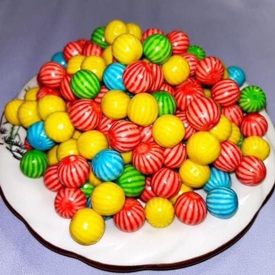 Seikaoen Gumball Refill Gum Machine Watermelon 18mm 100 Pieces (Approx. 270g) Bubble Balloon Random Set Overseas Candy ASMR