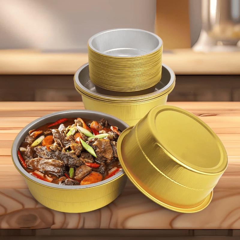 MDNG Golden Round Aluminum Foil Bowl, 4000ml