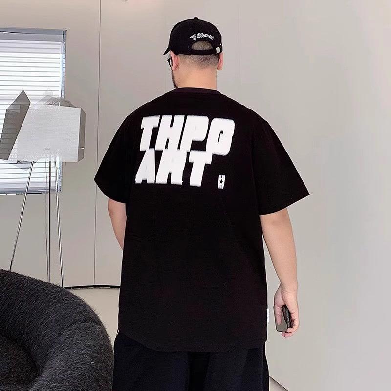 Stretch Fit Anti-wrinkle Loose Men's Short-sleeved Trend Printing Fashion Short-sleeved Top Cotton Comfortable Lightweight T-shirt