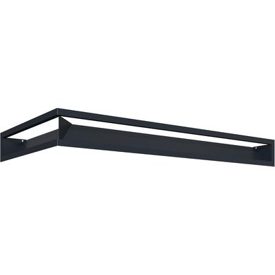 Lüftungsgitter LUFT Ecke rechts 40x80x9 Graphit Slim