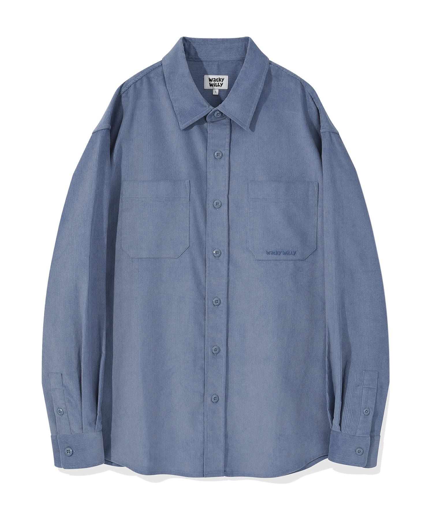 Wacky Willy Corduroy Shirt Blue S