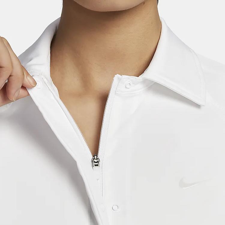 Nike Bliss Quick-Dry Zip-Up Polo Jacket Women Jackets White FN2780-100