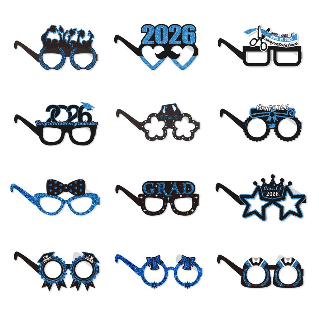 Graduation Season Party Decoration Paper Glasses Doctor Hat Trophy Ball Party Party Photo Props
