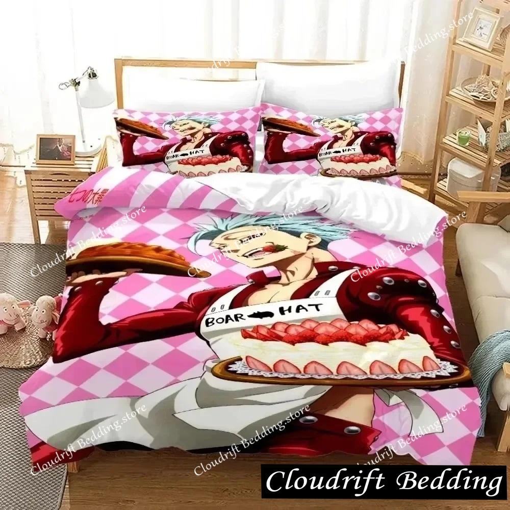The S-Seven D-Deadly Sins Bedding Set Single Twin Full Queen King Size Anime Bed Set Teenager Bedroom Duvet Cover Sets Bed Sheet