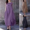 Summer Plus Size Women's Sleeveless Dress with Pockets