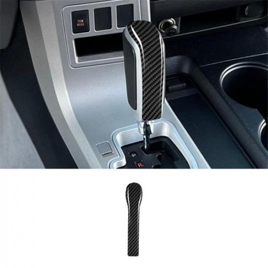 Carbon Fiber Interior Gear Shift Knob Cover Trim For Toyota Tundra/Sequoia