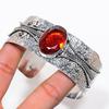Natural Citrine Gemstone 925 Sterling Silver Cuff Bangle Adjustable AC-1424