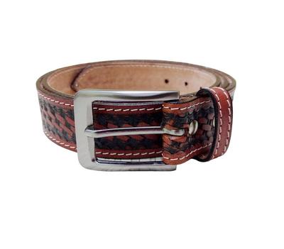 Western Full Grain Genuine Leather Belt Tooled Strap For Women & Men 50" Inch