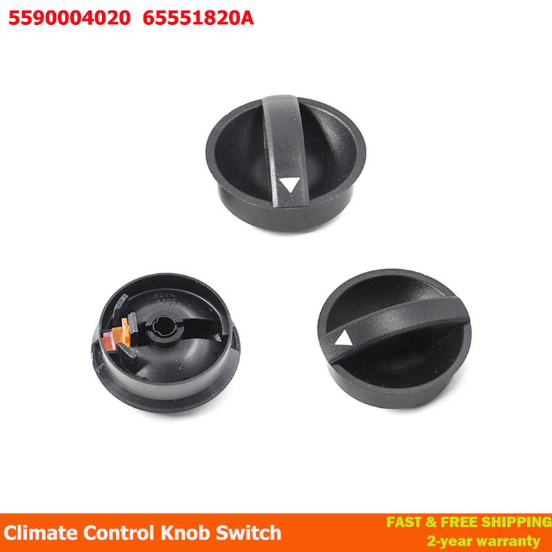 3Pcs AC Climate Control Knob For Toyota-Tacoma 2005-2011 Temperature Switch 5590004020 5590004030 758695 65551820A