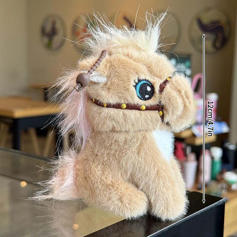 Cute Plush Horse Keychain Chinese New Year 2026 Hanging Pendant School Bag Lucky Spring Festival Couple Keyring Gifts