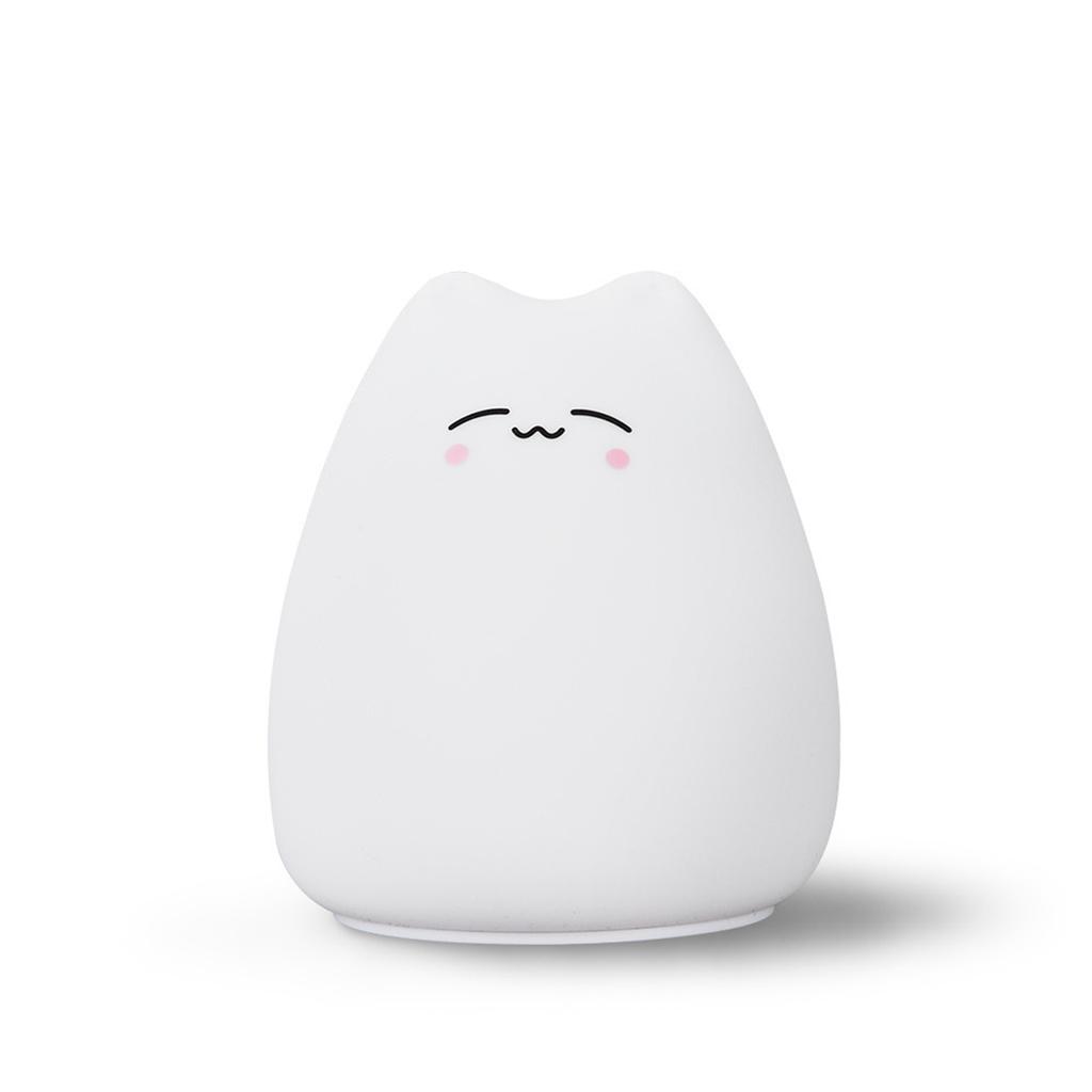 7 Colors Led Night Light Indoor Sensor Lamp Silicone Baby Sleeping Cat Touch Soft Kid Cute Cartoon Lights For Children Kids Room