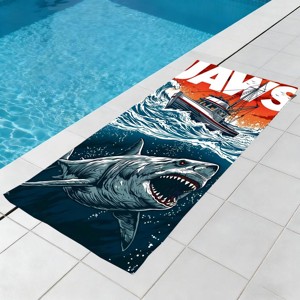 M- Jaws Towel Microfiber Beach Towel, Quick-dry, Sand-free, Ultra-fine Fiber, Super Soft.