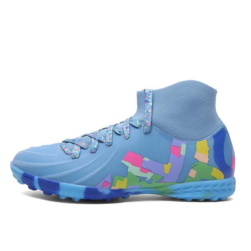 Broken Nail Series New Seamless Fly-woven High-top Football Shoes Youth Adult Sports Outdoor Student Sneakers