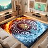 West Ham United Voetbal Print Kristal Fluweel Tapijt, Comfortabel Waterabsorberend Antislip Binnen Vloerkleed