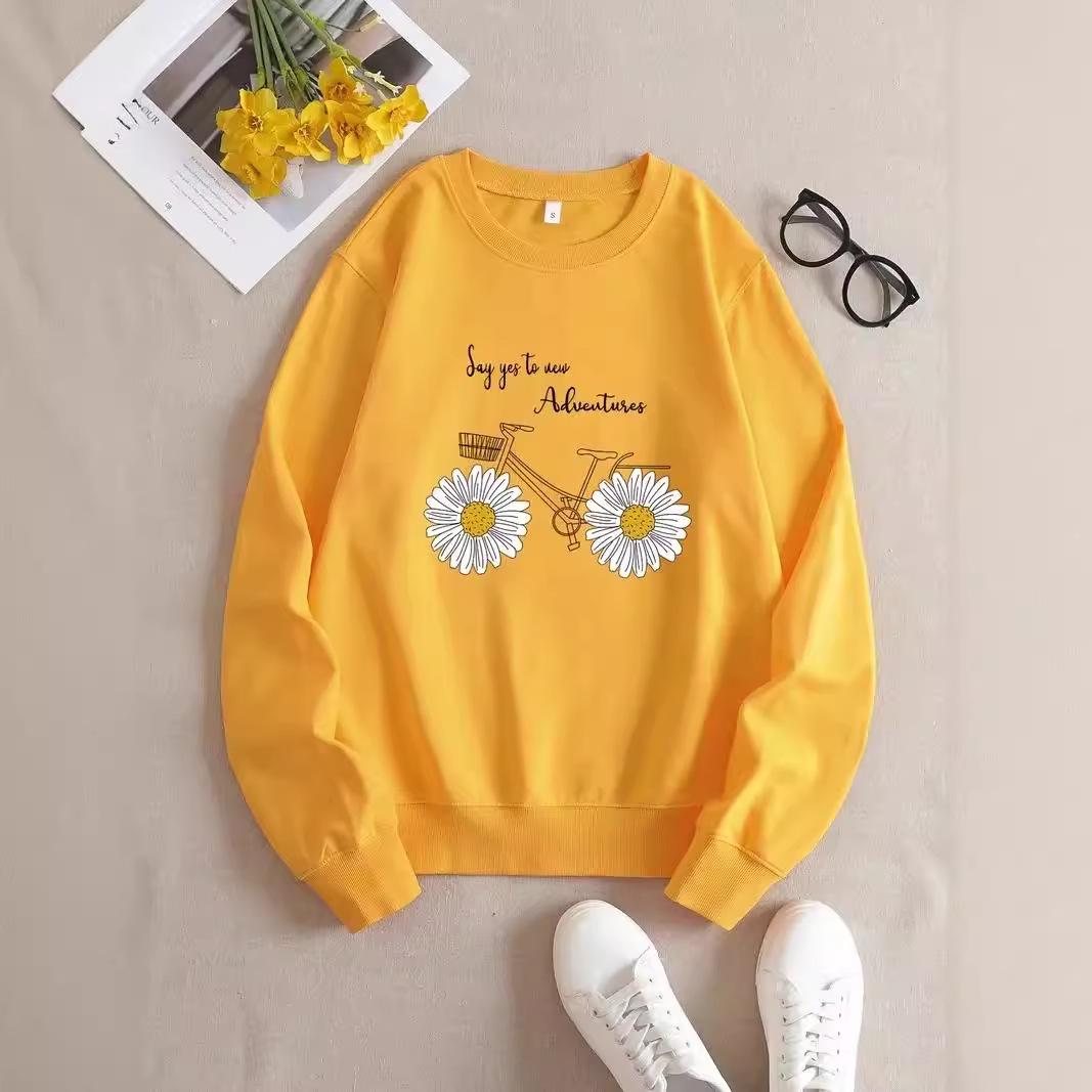 

2024 Women’s European & American Round Neck Printed Sweater S