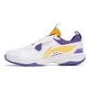 Li Ning Ace V Collection Cushioning Slip Resistant Abrasion Resistant Low Top Badminton Shoes Unisex White Purple AYTT001-4