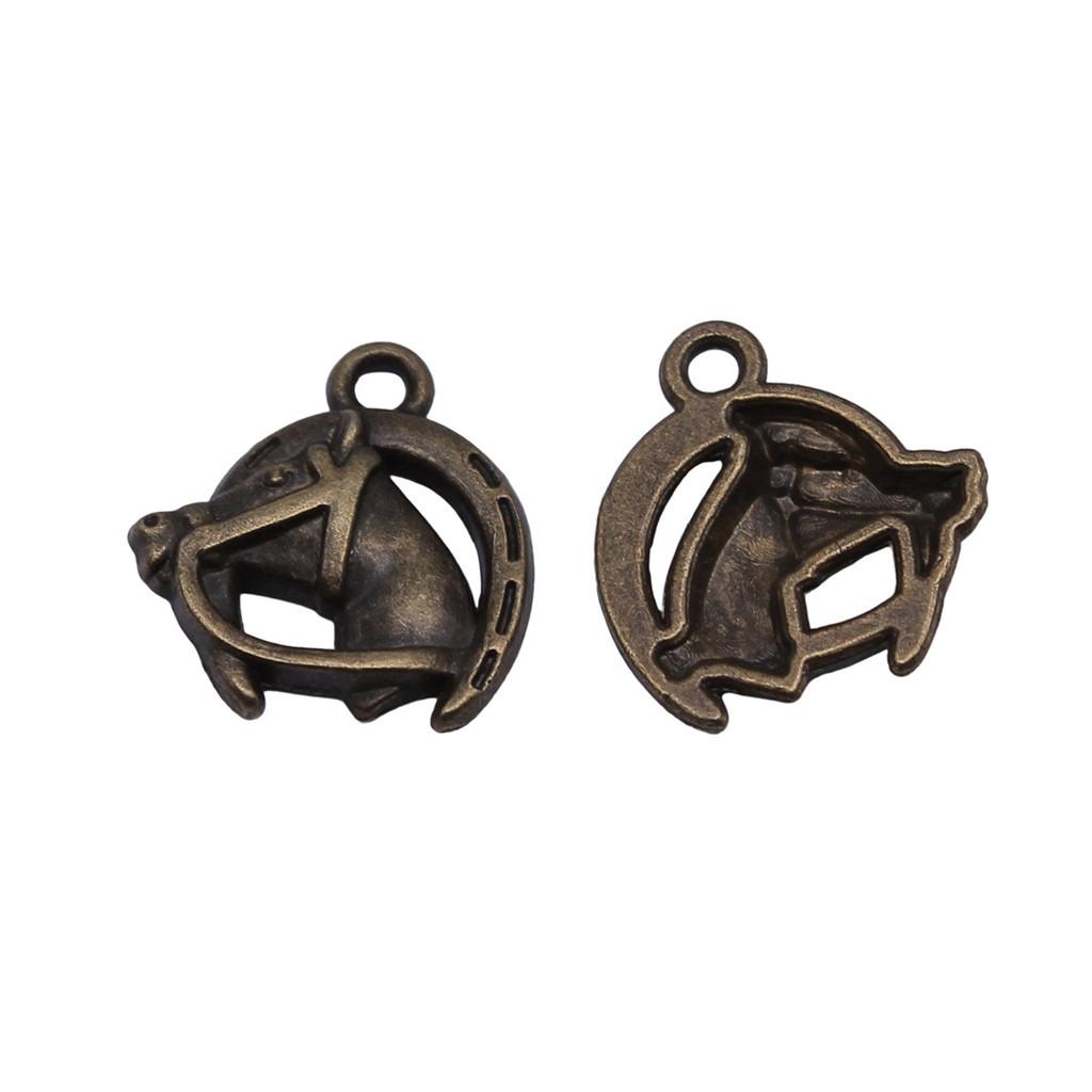 Vintage Horseshoe Charms Alloy Metal Pendants For DIY Jewelry Lucky Themed Accessories