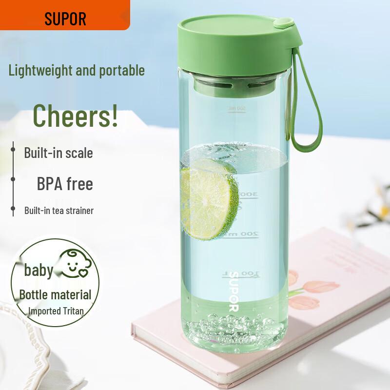 SUPOR Tritan Portable Sports Water Bottle, 650ml
